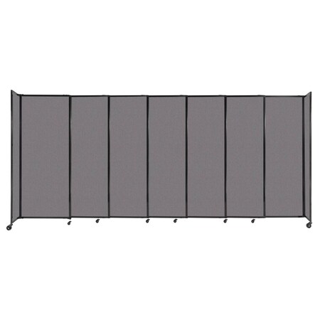 Versare StraightWall Sliding Portable Partition 15'6" x 6'10" Slate Fabric 1482719